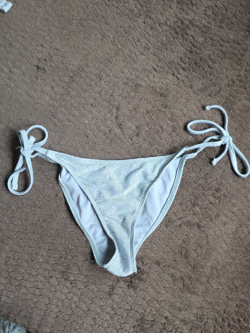 Shimmery Tie-Side Bikini Bottoms
